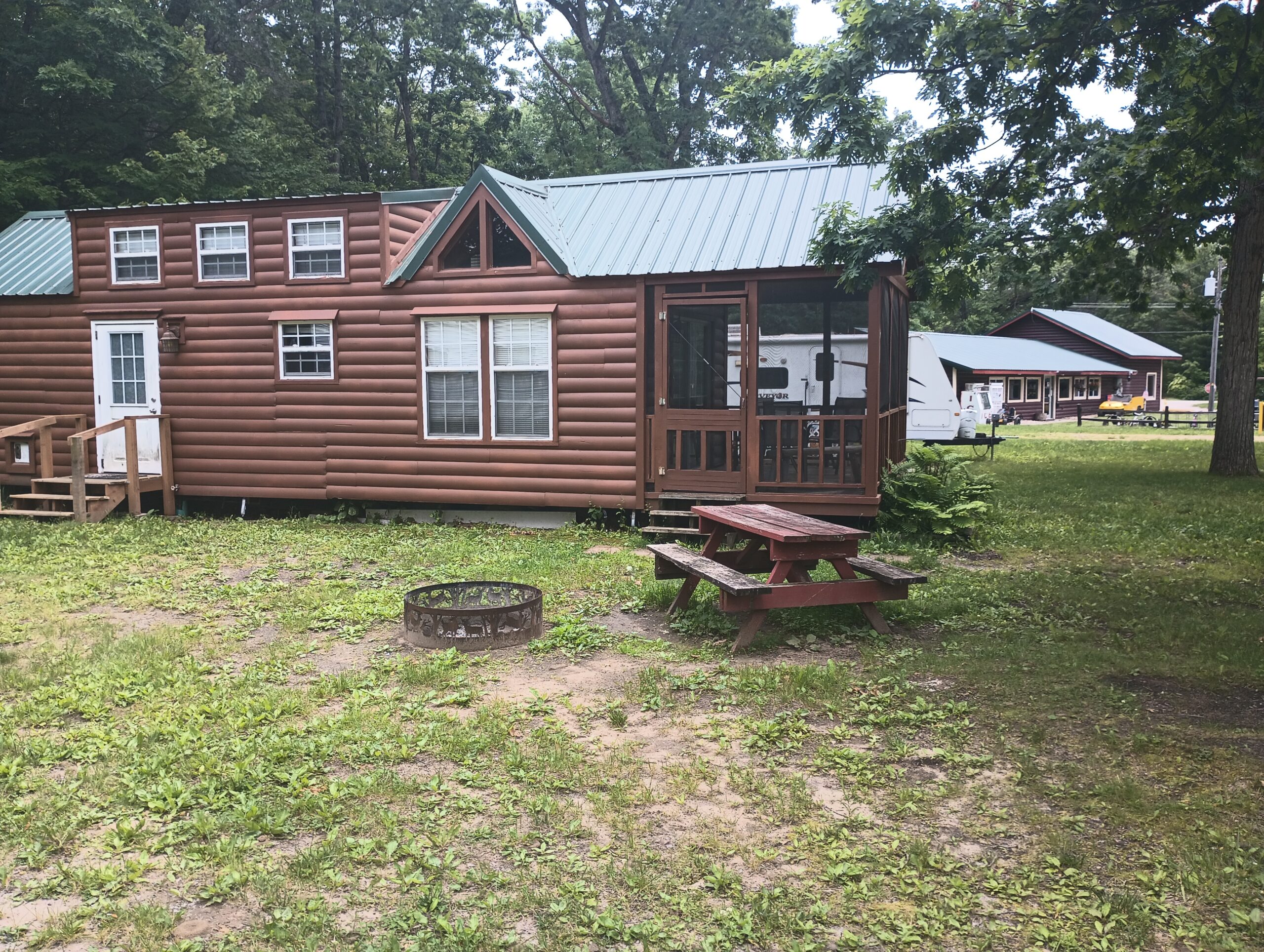 Natures Family Lodge cabin rental at Nature's Touch Campground Wisconsin Dells