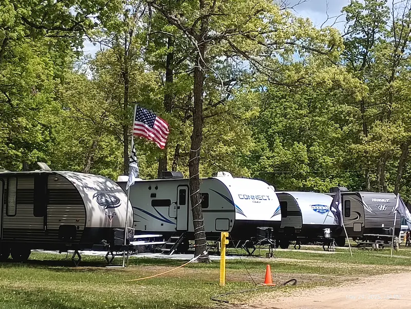 Full hookup RV site at Nature's Touch Campground Wisconsin Dells